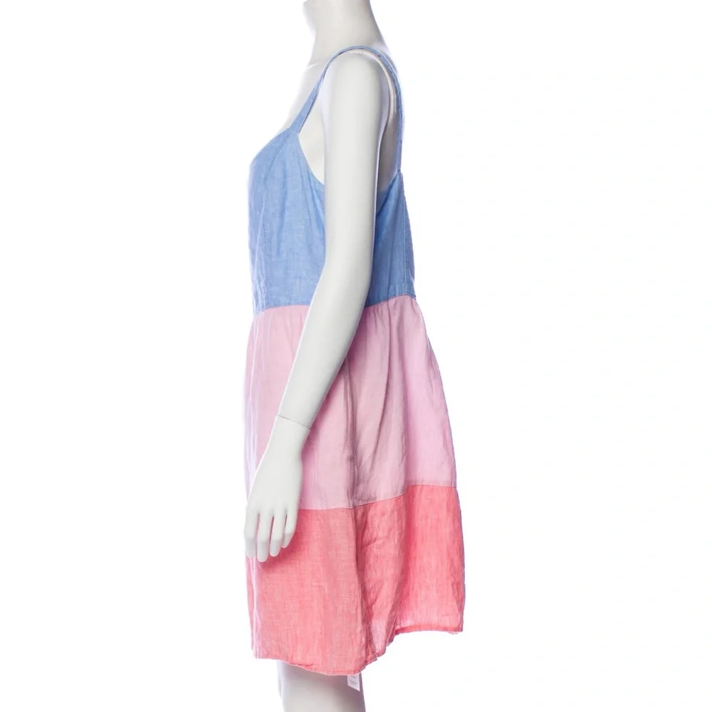 Cynthia Rowley color block linen mini dress - Picture 4 of 7